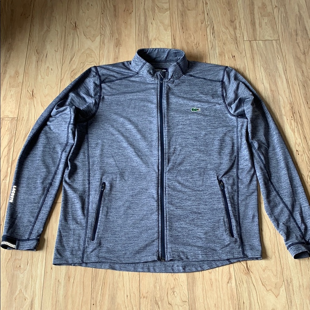 Lacoste Sport Blue Lightweight Jacket with Mock Neck